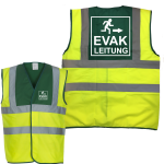 EVAK Leitung Piktogramm Warnweste grün/gelb mit vielen Taschen S-3XL "EVAK22 Linie"