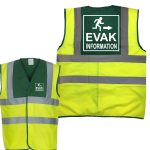 EVAK Information Piktogramm Warnweste grün/gelb mit...