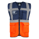 Korntex® Executive Weste Navy/Orange EN ISO 20471 in...