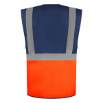 Korntex® Executive Weste Navy/Orange EN ISO 20471 in 8 Größen