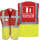 Brandschutz BEAUFTRAGTER Piktogramm Warnweste rot/gelb mit vielen Taschen S-3XL &quot;BRAND22 Linie&quot;