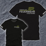 Feuerwehr T-Shirt FW1900 beidseitig Wunschstadt +...