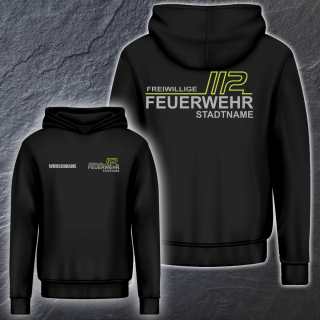 Feuerwehr Hoodie FW1900 Druck doppelseitig mehrfarbig XS-5XL