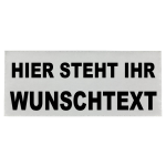 Reflex Brustschild Namensschild silber matt 15x5 cm mit...