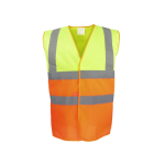 Warnschutzweste Hi-VIZ Two-Tone 2+2 gelb/orange