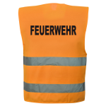 Feuerwehr Warnweste Gelb + Orange  in 10 Größen