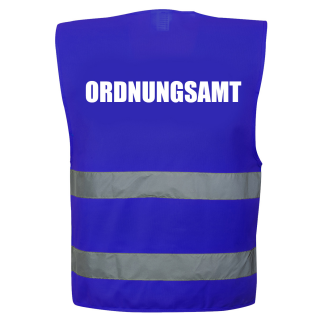 ORDNUNGSAMT Signalweste / Warnweste Blau UNISIZE 130 cm Umfang