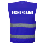 Signalweste / Warnweste Blau unisize inkl Druck