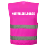 Signalweste / Warnweste Magenta unisize inkl Druck