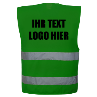 Signalweste / Warnweste Grün unisize inkl Druck