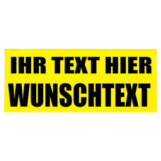 Reflex Brustschild Namensschild zitronengelb  matt 15x5 cm mit Wunschaufdruck