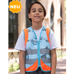 Kinder Motiv Weste Warnschutzweste Fahrzeuge CO²...