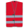 Warnweste Signalweste Standard Passau Safety Vest 3 Größen Sonderfarben Rot-3XL/4XL (ca. 146 cm Umfang)