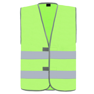 Warnweste Signalweste Standard Passau Safety Vest 3 Größen Sonderfarben Neongrün-M/L (ca. 122 cm Umfang)