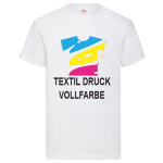 T-Shirt Herren weiß, Fruit of the Loom Basic mit...