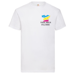 T-Shirt Herren weiß, Fruit of the Loom Basic mit EINER Druckposition CMYK