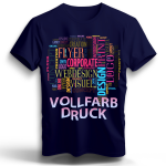 T-Shirt Herren farbig, Fruit of the Loom Basic mit EINER Druckposition CMYK