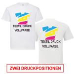 T-Shirt Herren weiß, Fruit of the Loom Basic mit...