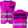Besucher / Visitor Kombi Sonderfarben + Neon Weste Warnweste magenta-L = 112 cm Umfang-hinten + brust links