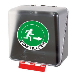 Aufbewahrungsbox Midi "Serie Berlin" transparent für bis zu 5 Warnwesten 115370 Evak-Helfer