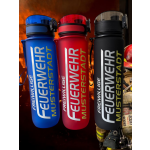 Feuerwehr Trinkflasche 9120 farbig 1000ml  inkl. Wunschnamen