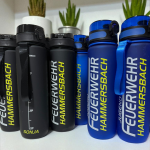 Feuerwehr Trinkflasche 9120 farbig 1000ml  inkl. Wunschnamen