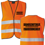 2in1 Brandschutzhilfe Evakuierungshilfe Warnweste Sonderfarbe in 6 größen