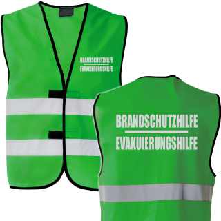 2in1 Brandschutzhilfe Evakuierungshilfe Warnweste Sonderfarbe in 6 größen farbe: grün df: weiß-größe XXL = 130 cm Umfang-doppelseitig (+ brust links)