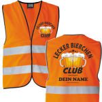 Lecker Bierchen Club Warnweste mit Namen – Lustige Sicherheitsweste für echte Mitglieder