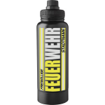 1000 ml Personalisierte Feuerwehr Trinkflasche / Isolierflasche schwarz / Blau + Geheimfach  mit Wunschdruck