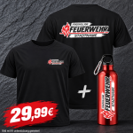 FW2660 Feuerwehr Geschenkset – T-Shirt & 750 ml...