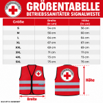 Betriebssanitäter Signalweste | Reißverschluss | S-5XL