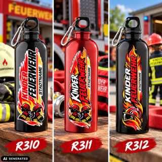 750 ml Personalisierte Kinder Feuerwehr Edelstahl Trinkflasche