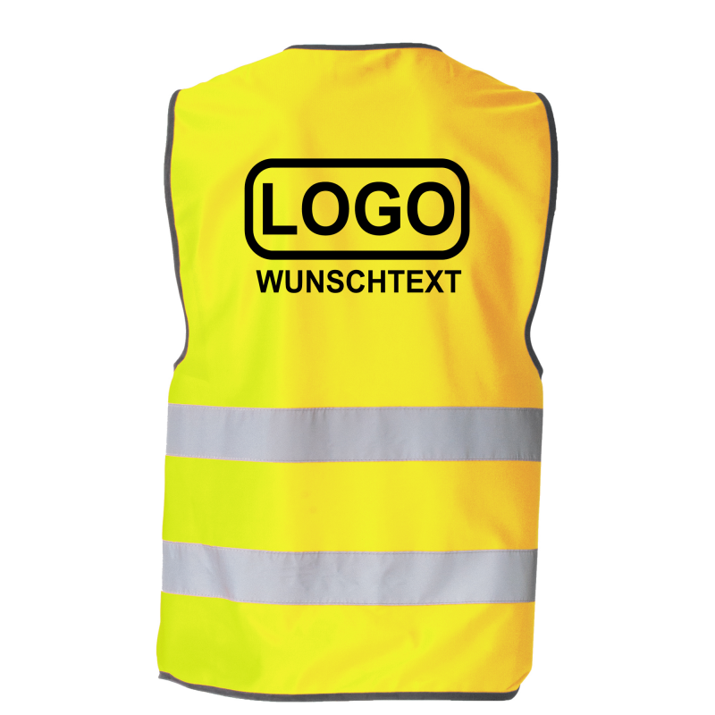 Warnweste bedruckt mit Ihrem Namen Text Bild Logo viele Größen und Fa
